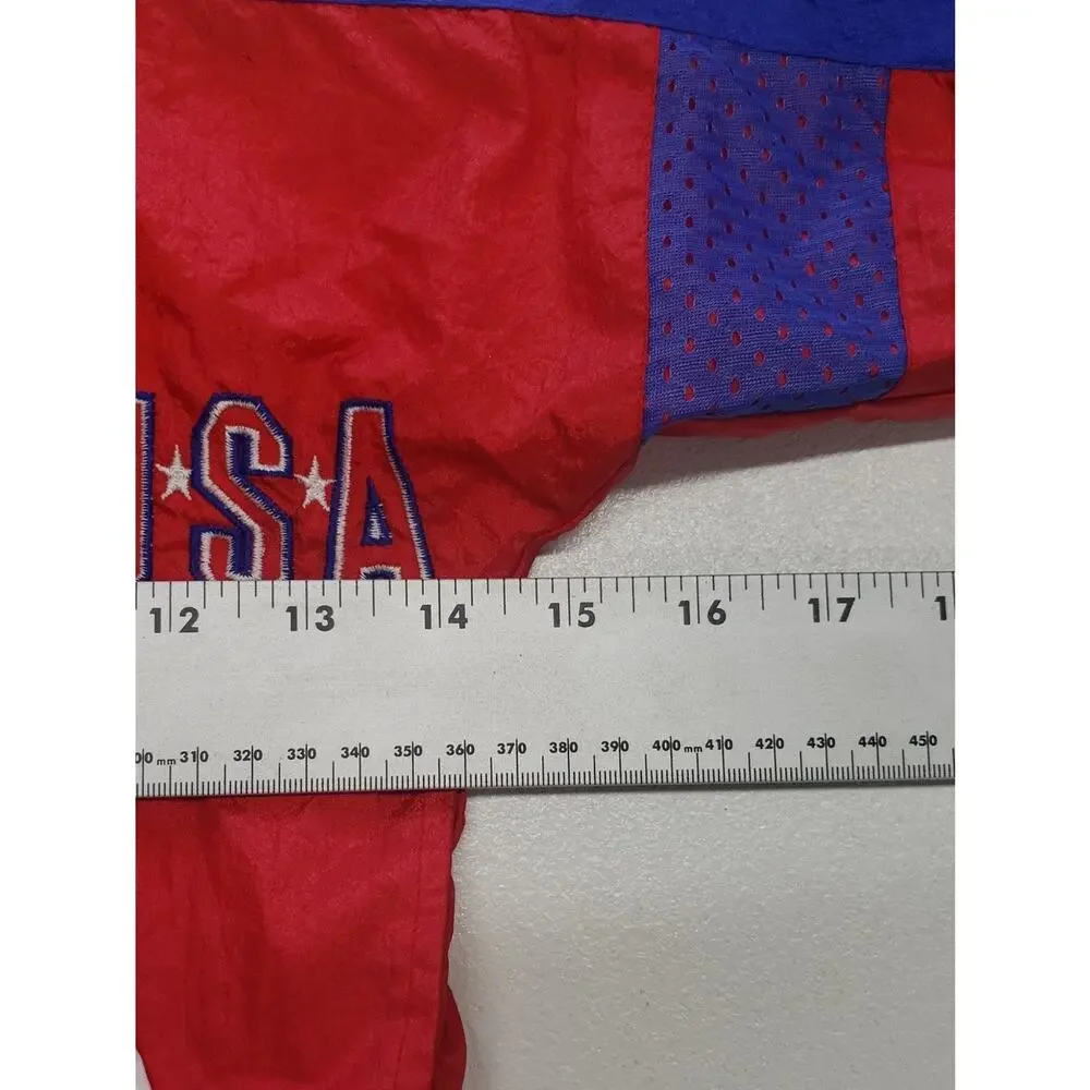 Vintage USA Red & Royal Blue Kids Windbreaker Jacket Size 12 Months